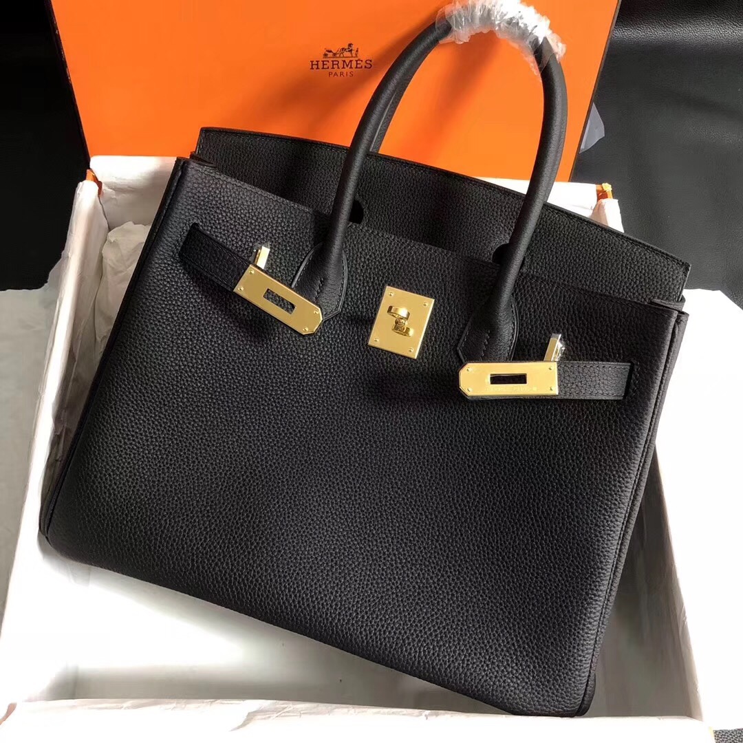 Hermes Birkin 35CM Togo Leather Handbag Black